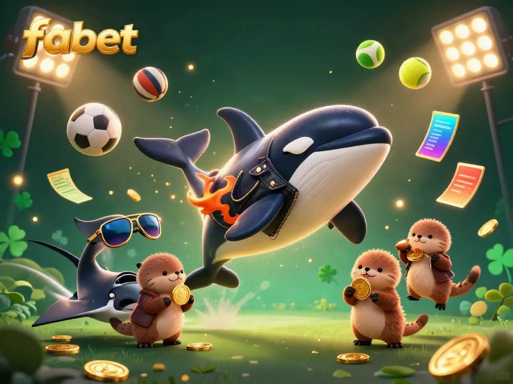 Experience the excitement at fabet with vibrant characters and dynamic sports betting elements.
