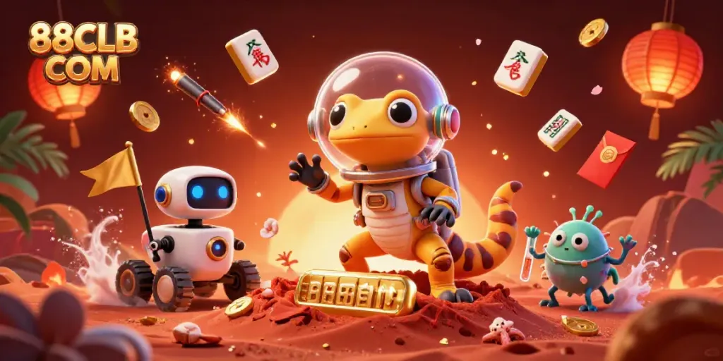 Experience the excitement of 88CLB COM through a thrilling Martian casino discovery scene.