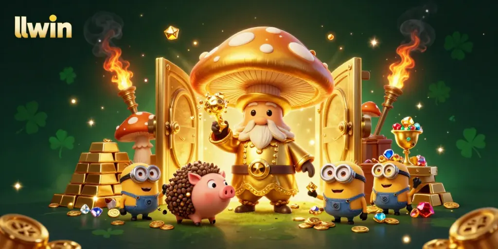 Experience winning at llwin with stunning treasures and magical characters in this immersive casino scene.