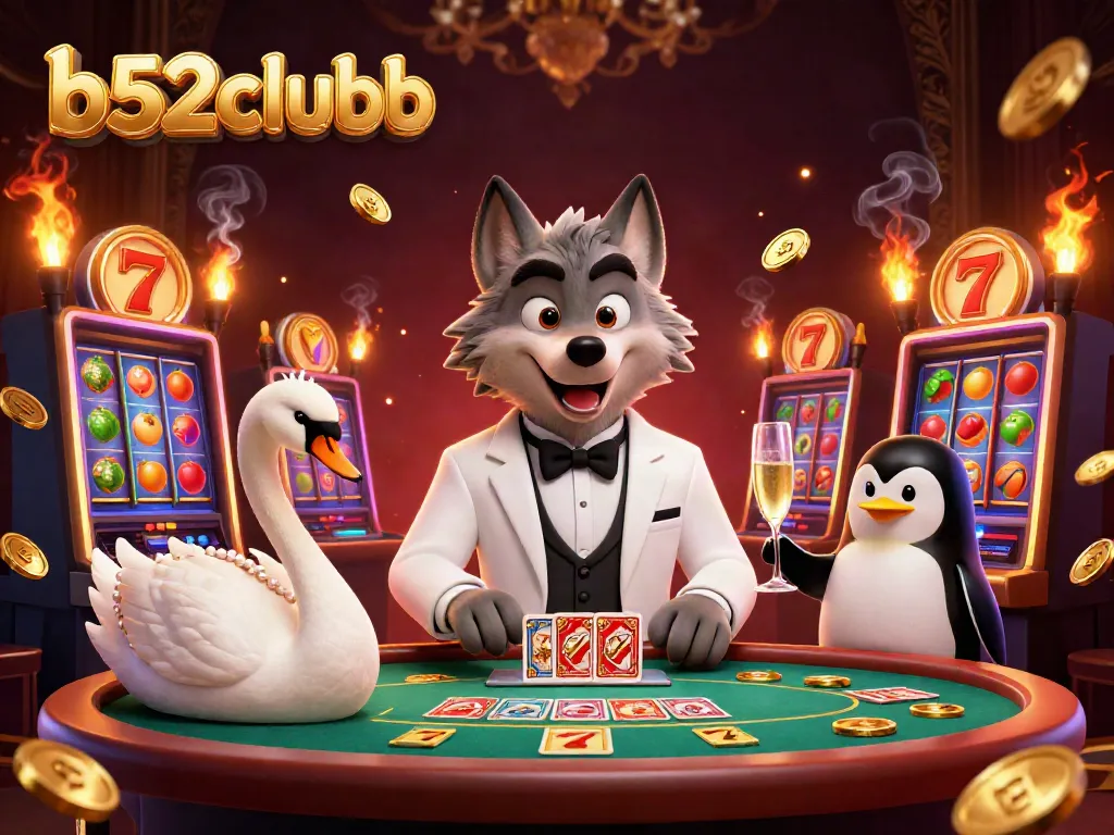 Experience the exciting world of b52clubb with a dynamic scene of gaming and vibrant elements.