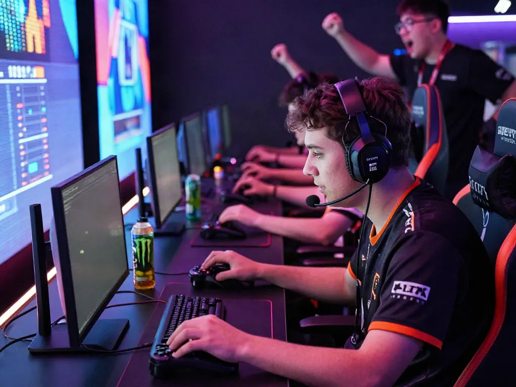 Kilat404 gamer in intense eSports arena action during live tournament 2026.