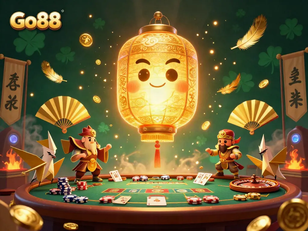 Engage with the thrilling Go88 casino scene showcasing vibrant characters and dynamic gaming elements.