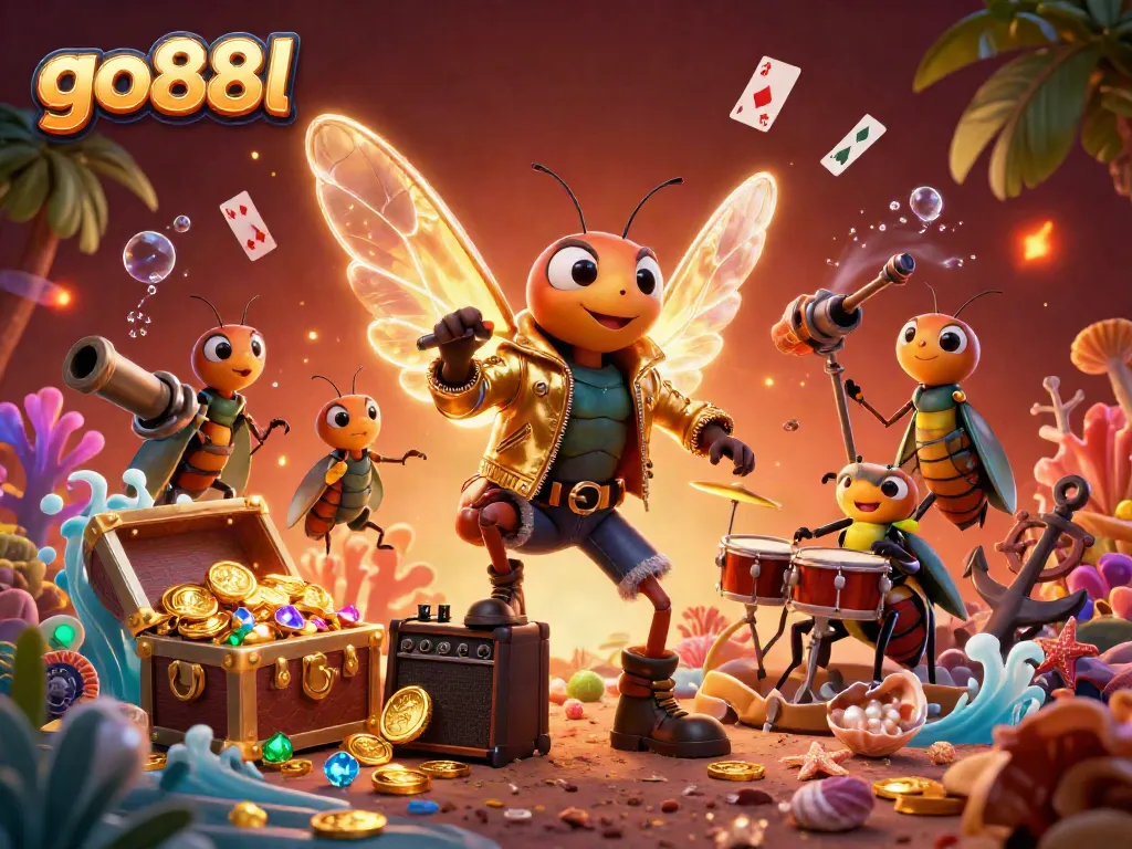 Experience the excitement of go88l with vibrant characters in a casino-themed, dynamic gambling scene.